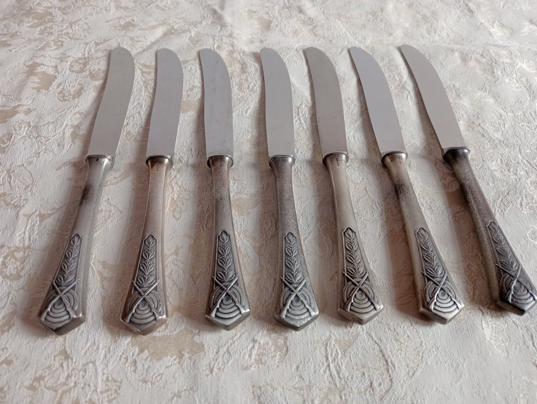 Besteck: 7 Messer 90/27 PEKA Schützengesellschaft Gewehre versilbert – Gebraucht aus Oberdorf BL von Barocki888 5