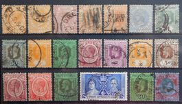 Straits Settlements British Lot mit alten Werten III