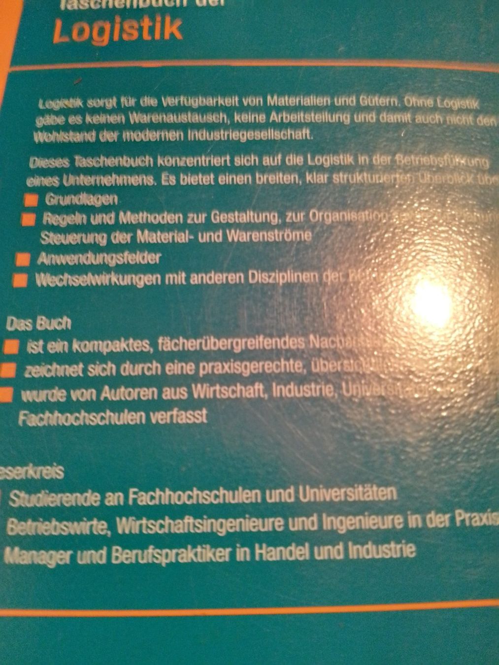 Libri: Taschenbuch der Logistik - Reinhard Koether – Usato da Remetschwil venduto da Privatflohmi 1