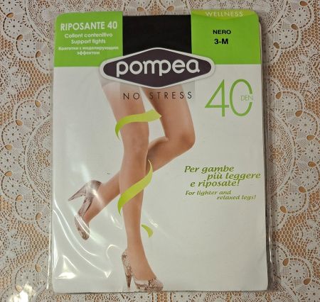 Pompea Wellness Riposante 40DEN Schwarz Gr.3/M Strumpfhose