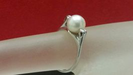 Echt Gold 750(18k) perle und diamant
