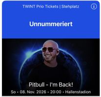 2x Pitbull Zürich Stehplatz