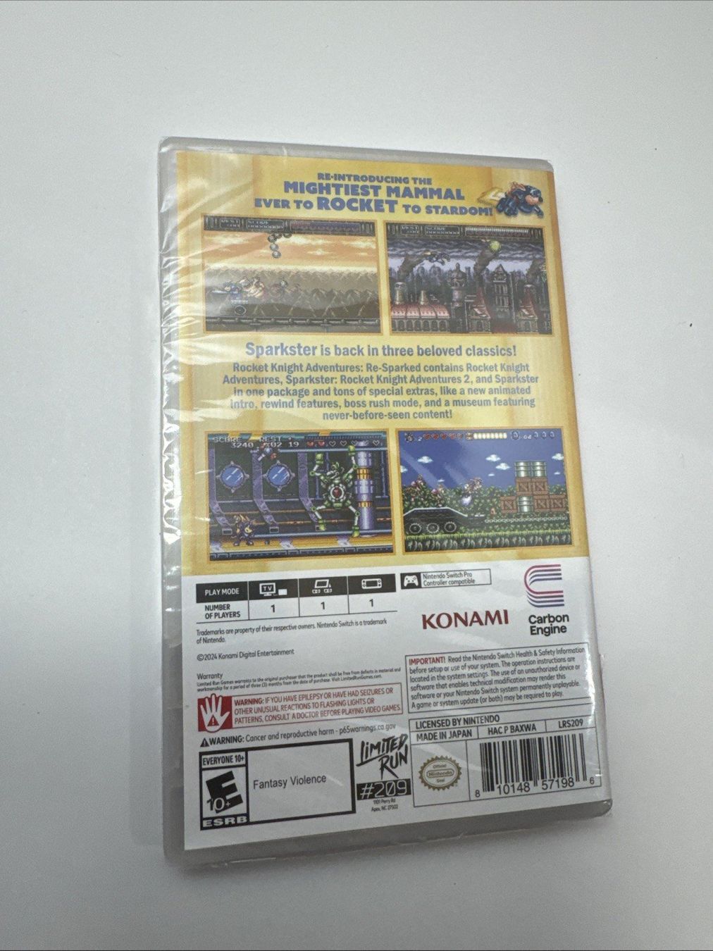 Giochi: Rocket Knight / Sparkster Resparked Switch Limited Run Games – Nuovo e nell'imballaggio originale da Lyss venduto da Famicom 1