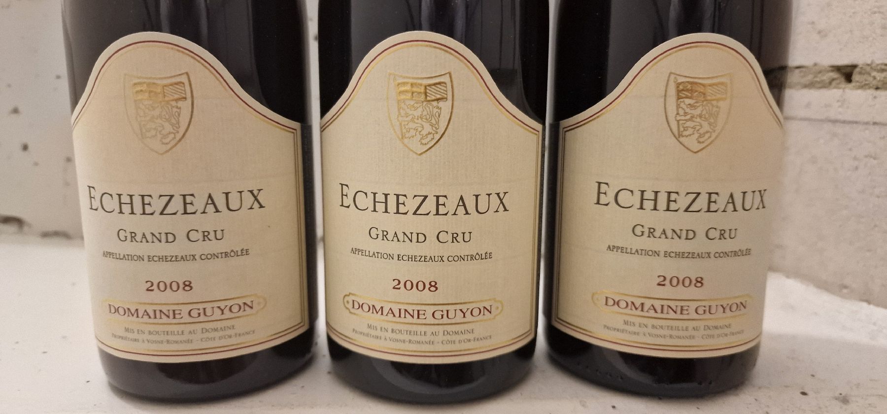 Vins: 3 Fl. Echezeaux Grand Cru Guyon 2008 – Neuf avec emballage d'origine à Unterstammheim par BurgundyPassion 2