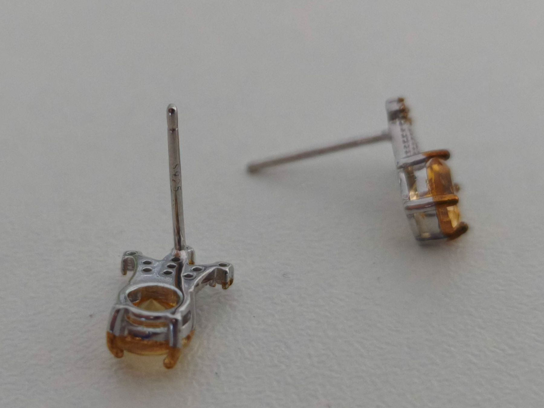 Boucles d'oreille: Ohrstecker Krone echte Citrin 925 Silber – Neuf (Voir description) à St. Gallen par GIULESGG 5