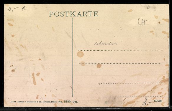 Cartoline postali: AK St. Moritz, Blick auf Kirche und See – Usato da Berlin venduto da bartko-reher 1