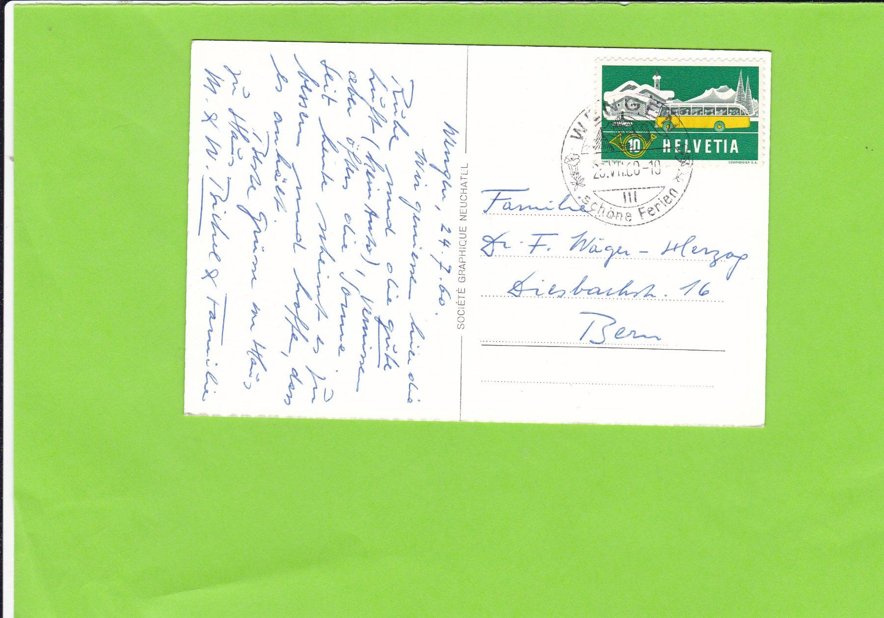 Cartoline postali: Wengen – Usato da St. Peterzell venduto da neckertal 1