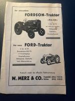 Antike Traktorenwerbung Fordson Major 22 PS & Ford 10 PS
