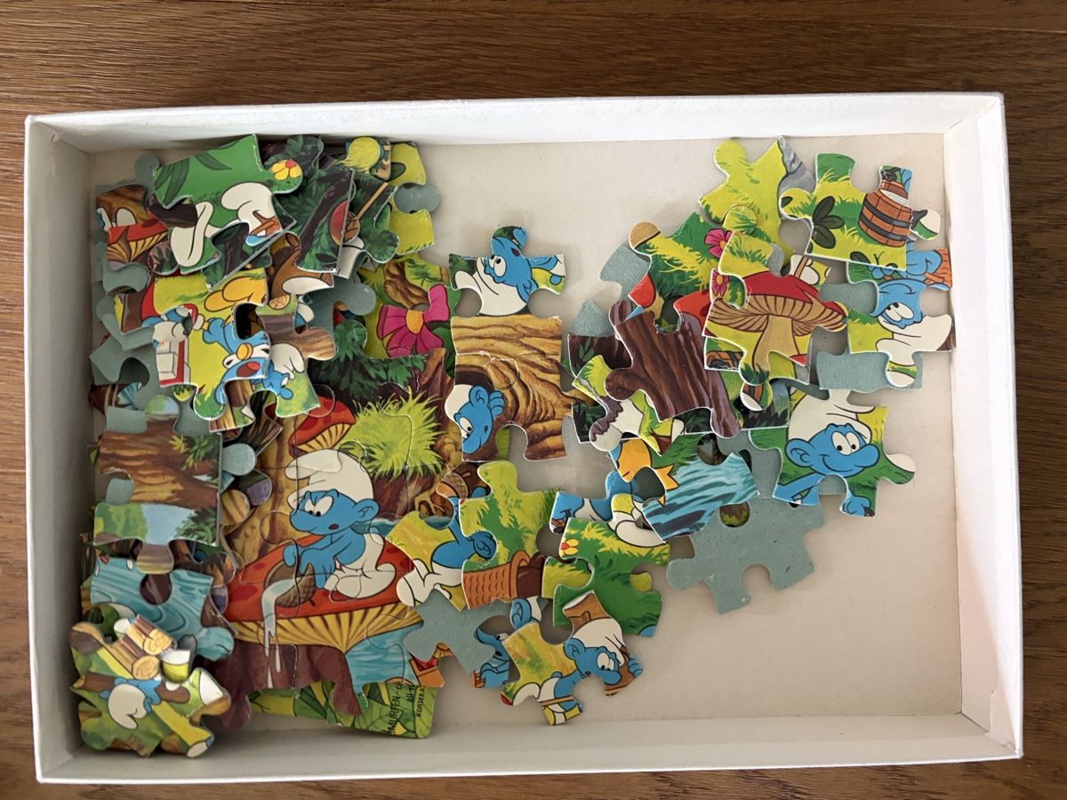 Puzzle: Puzzle Schlümpfe Wald Vintage  – Usato da Sarmenstorf venduto da LioWe 1