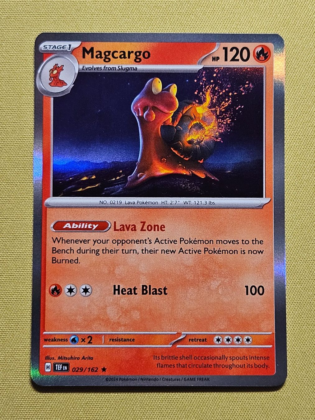 Pokémon Carte collezionabili: Temporal Forces - Magcargo 029/162 EN – Usato da Bellinzona venduto da Pokemarco