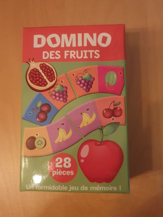 Jeu enfant - Domino des fruits - 3-6 ans