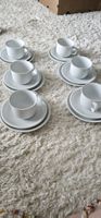 6 weisse Kaffeetassen mit 12 Unterteller Thomas Germany
