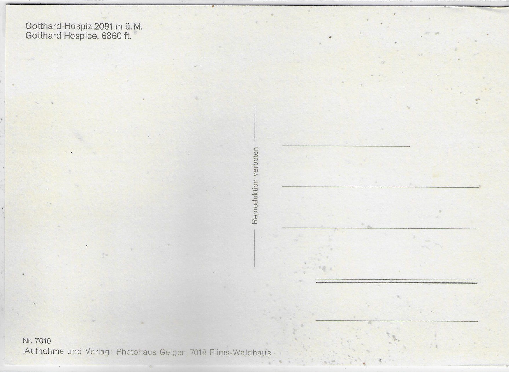 Cartoline postali: Gotthard-Hospiz - Postauto – Usato da Ettingen venduto da Kartenplanet 1