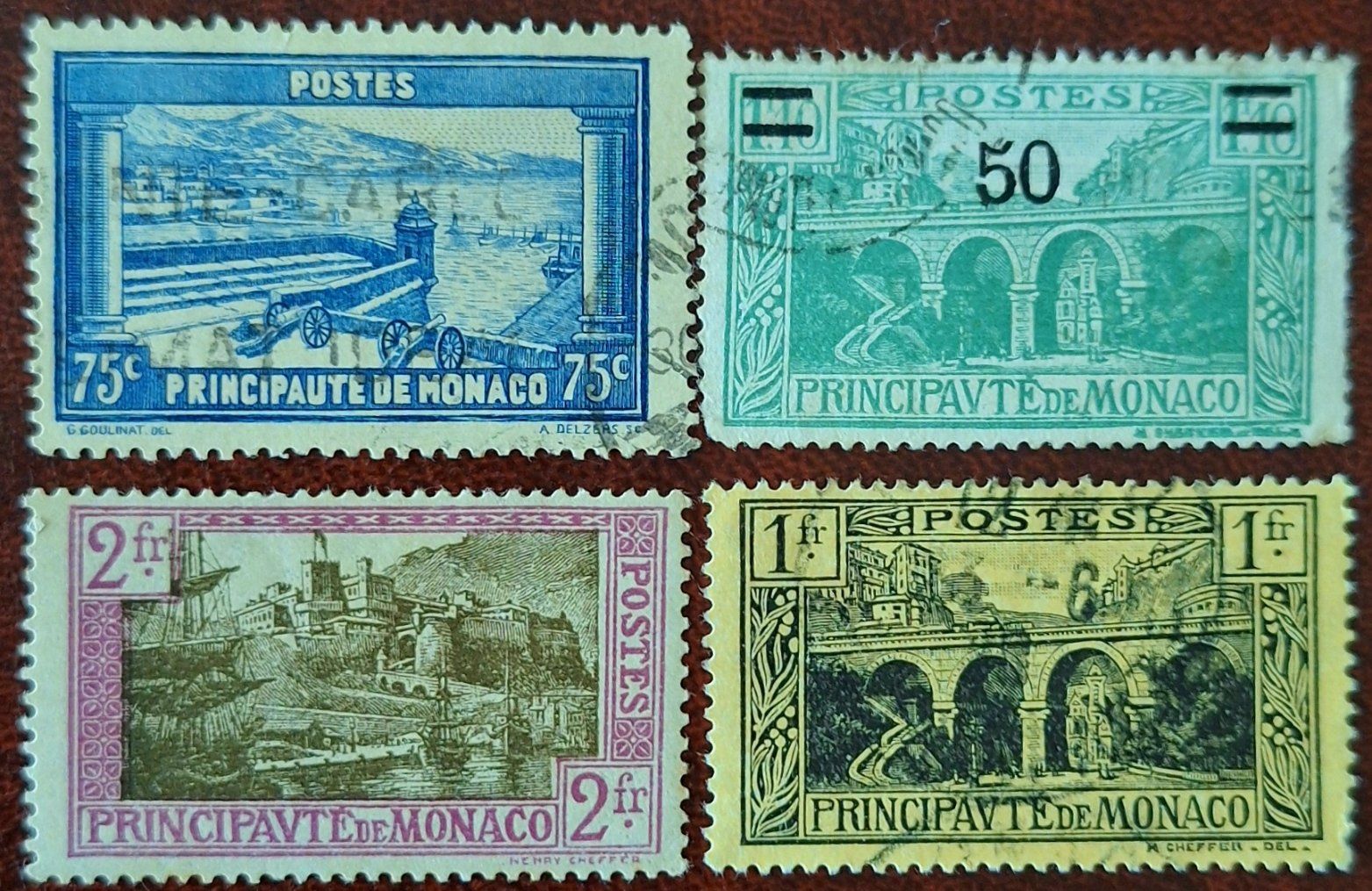 Tutti i francobolli: Monaco - Lot de 4 timbres anciens – Usato da Genève venduto da JLV01