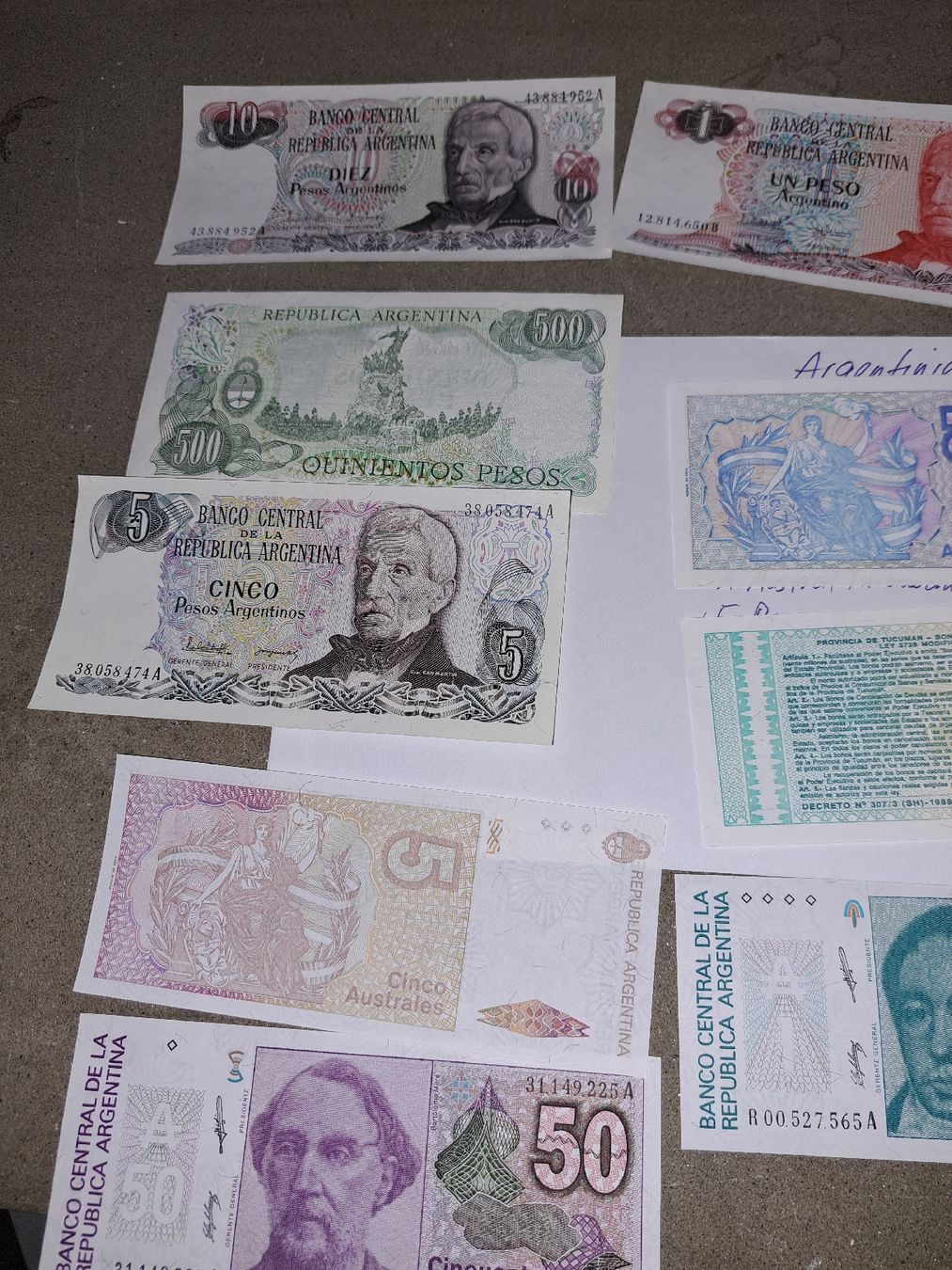 Banconote: Argentinien Banknoten, Div.Scheine, Australs/Pesos Sammlung – Usato da Kölliken venduto da Upcycling-by-Mc-TAM 4