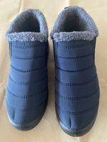 Pantofole invernali foderate numero 40 blu nuovo