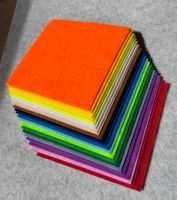 Filz  neu. 21 Stk 10x10cm  zum Basteln  für Allerlei