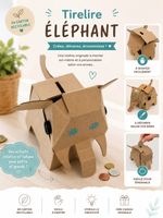 Tirelire éléphant carton/elefanten-spardose/salvadanaio