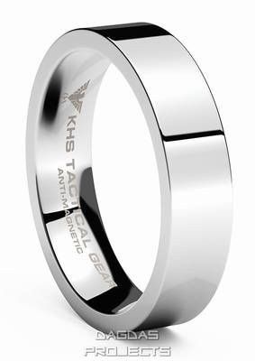 Anelli: KHS Ring Wolframcarbid 8mm 23 oder 24mm silber blank – Nuovo e nell'imballaggio originale da Näfels venduto da AllerleiCH