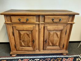 Rustikales Massivholz Sideboard, Vintage Ländliche Anrichte