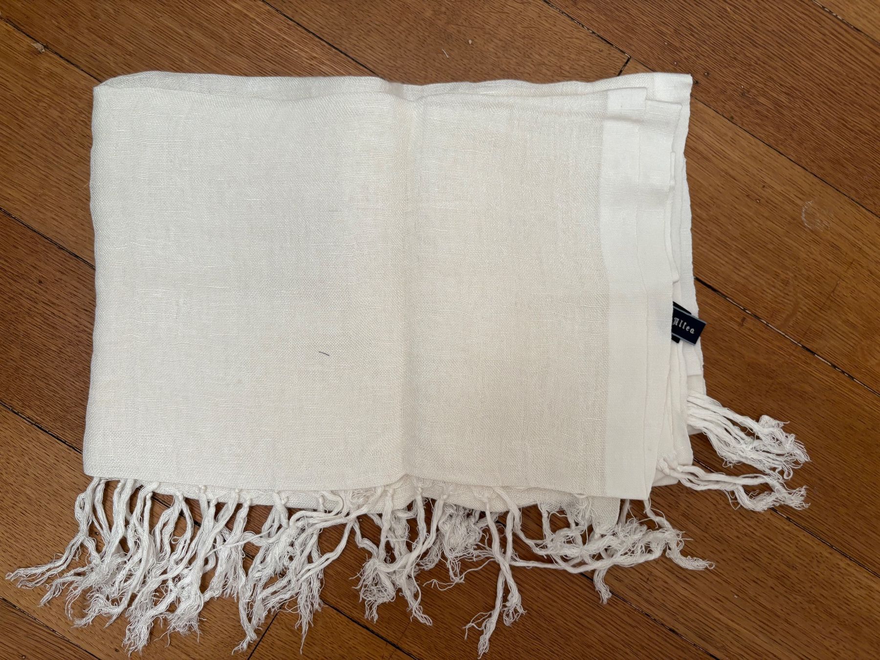 Foulard & Sciarpe: Pashmina (Leinen), Marke: Altea, weiss – Usato da Basel venduto da SAF