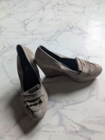 Minelli Escarpins compensés en daim taupe, taille 40