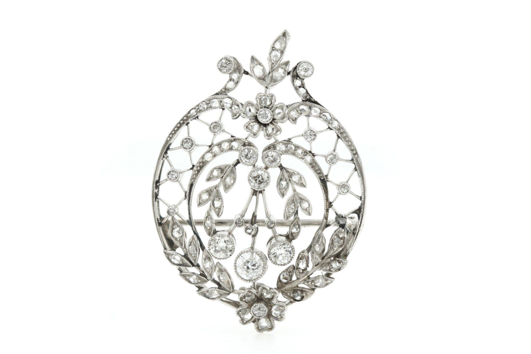 Broschen & Nadeln: Jugendstil Platin Diamant Brosche *S3321 – Gebraucht aus Zürich von luxtrade