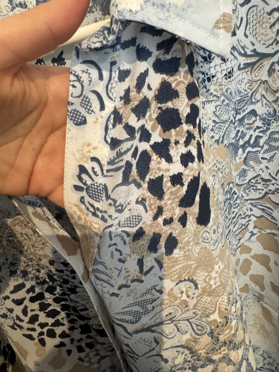 Blusen: m.collection Bluse hellblau braun Gr. 54 / 56 / XXL – Gebraucht aus Fislisbach von KolibriSecondhand 5