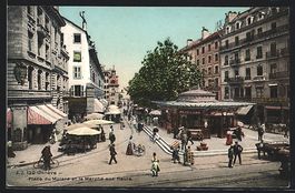 Genève, Place du Molard et le Marché a