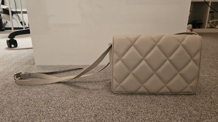 Beige/Graue Handtasche
