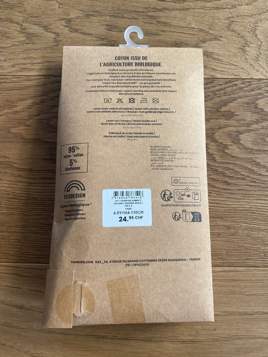Sous-vêtements: Mädchen Unterwäsche 7er Pack Grösse 4-5Y neu – Neuf avec emballage d'origine à Neerach par Sixtine 1