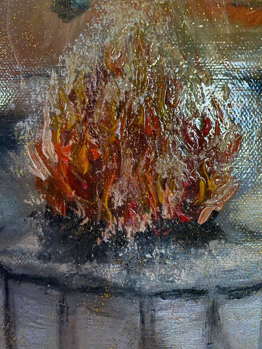 Foto & Immagini: Oil Bild Indien Varanasi/Kunst Doks – Nuovo e nell'imballaggio originale da Beromünster venduto da dok_b8mf 5