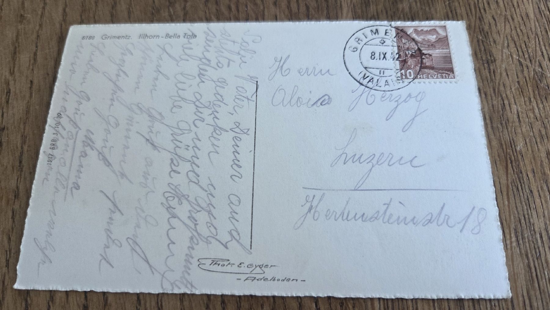 Cartes postales: 1942 Ansichtskarte S/W Grimentz – D'occasion à Arni AG par Moth68 1