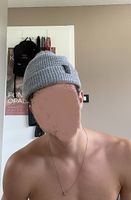 Bonnet gris à revers - H&M - unisexe - onesize