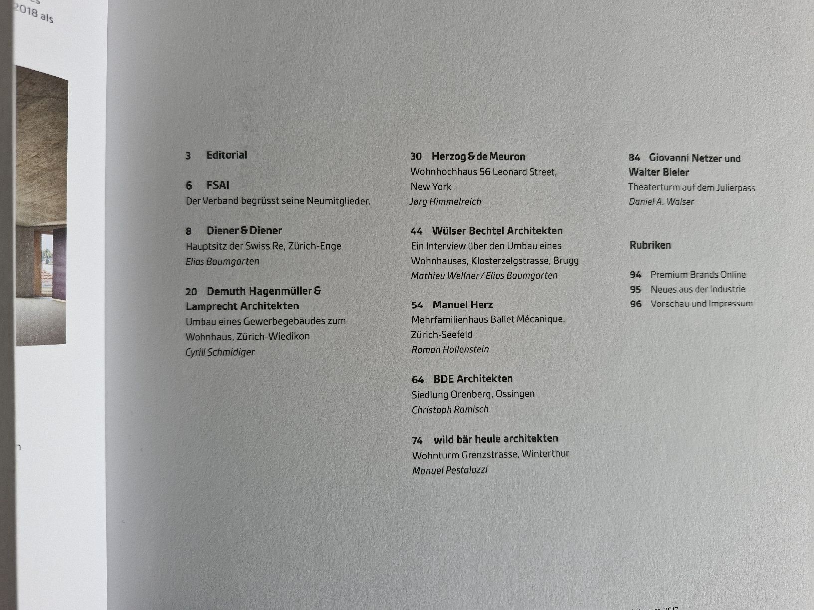 Bücher: Archithese Zeitschrift Swiss Performance 2018 Herzog & deMeu – Neu (gemäss Beschreibung) aus Zürich von Secretariat11 1
