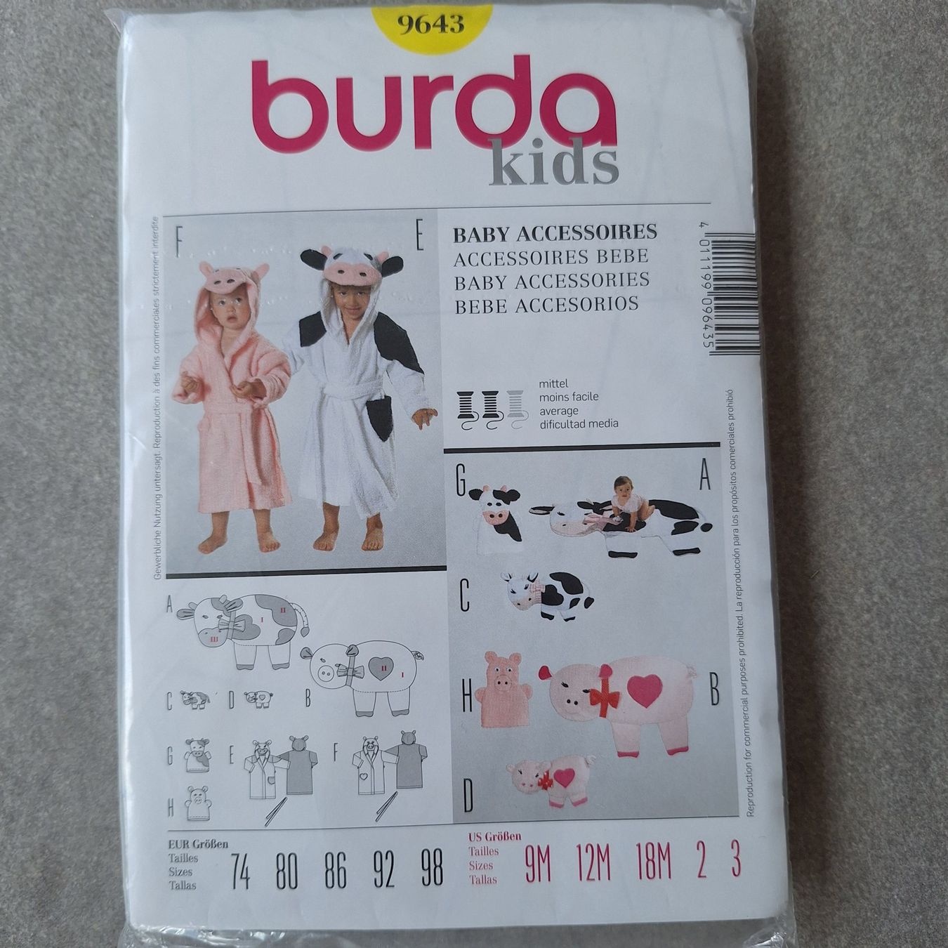 Cartamodelli: Burda Kids: Baby Accessoires 96-43 – Nuovo e nell'imballaggio originale da Mühlethal venduto da prackendorf