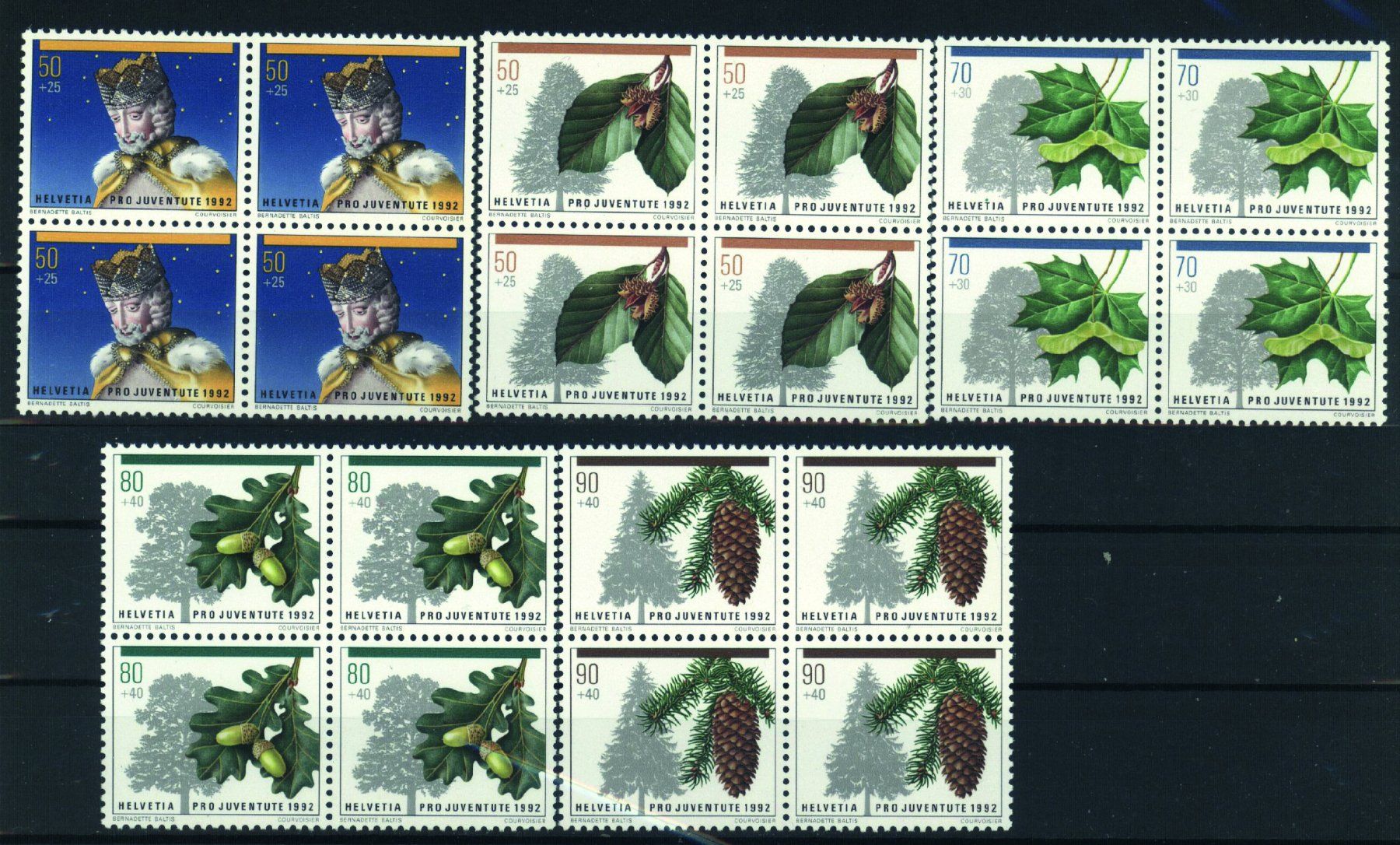 Tutti i francobolli: 1992, Pro Juventute, Viererblöcke ** – Usato da Willisau venduto da Vollstempel