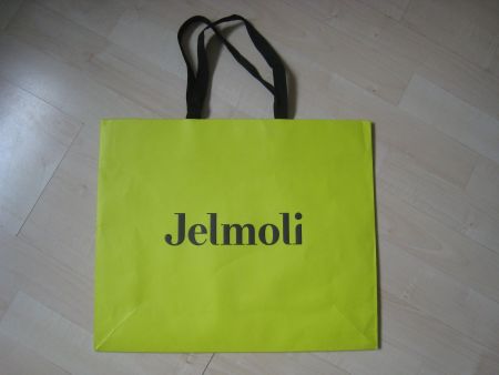 hellgrüne JELMOLI Papiertasche  Shoppingbag