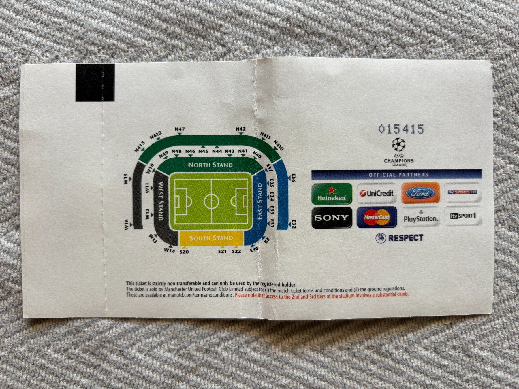 Biglietti: Manchester Utd - FC BASEL - / CL / 27.09.2011 – Usato da Aarberg venduto da umearocks 1