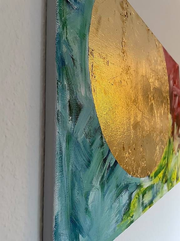 Foto & Immagini: Bild auf Leinwand mit Sonne aus Blattgold – Usato da Winterthur venduto da jellybean07 1