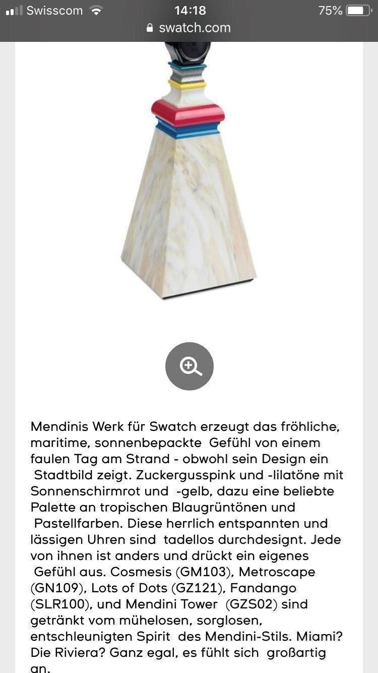 Swatch Uhren: Swatch Signiert GZS 02 Monumento Mendini – Neu (gemäss Beschreibung) aus Boll von Jopp1 1