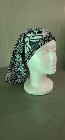 Cooles Multifunktionstuch, Schwarz/Weiss, Neu