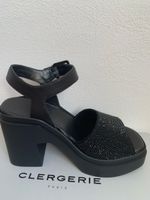 ROBERT CLERGERIE: OVP/Extravagante schwarze Sandalen, 37
