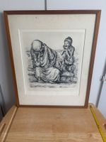 Lithografie A. Paul Weber gerahmt