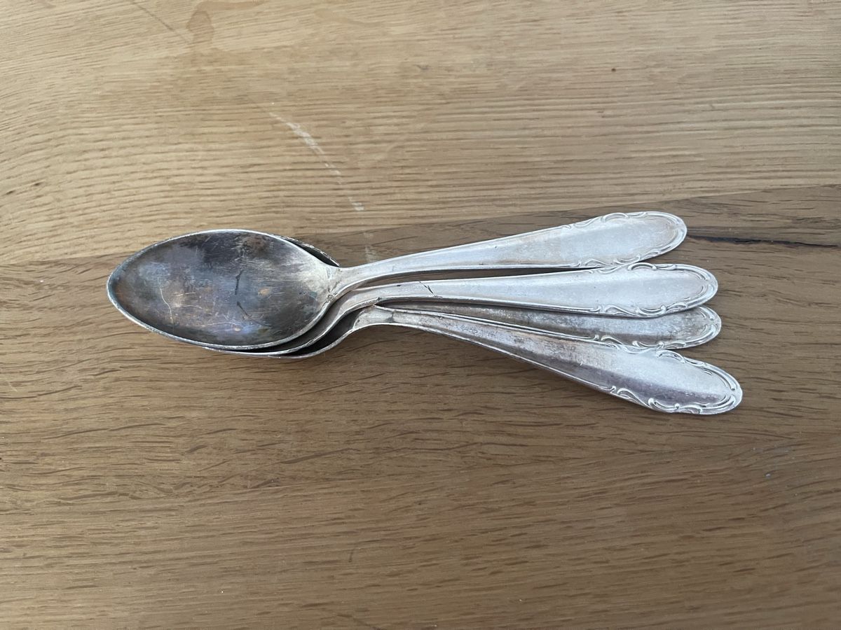 Set di posate: Antike Löffel Bavaria 90 versilbert 4 Stk.  – Usato da Elsau venduto da isidobrany09 2