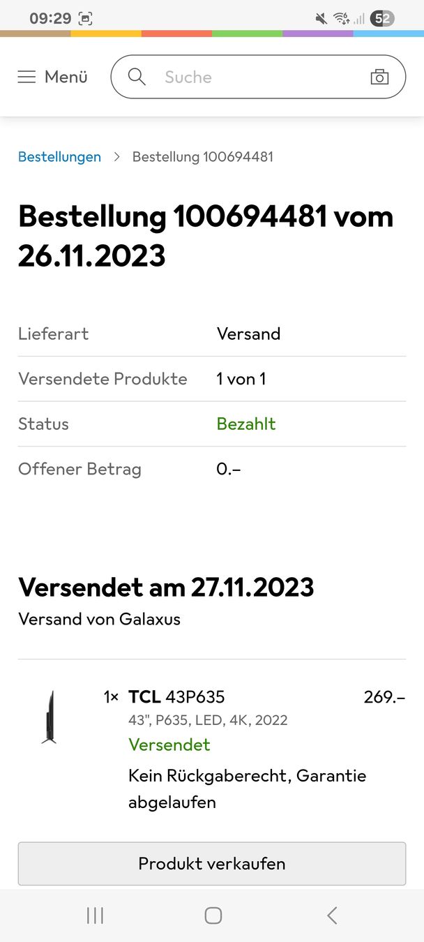 Monitor: TCL 43P635 4K LED  43" – Usato da Gähwil venduto da Scarface8400 2