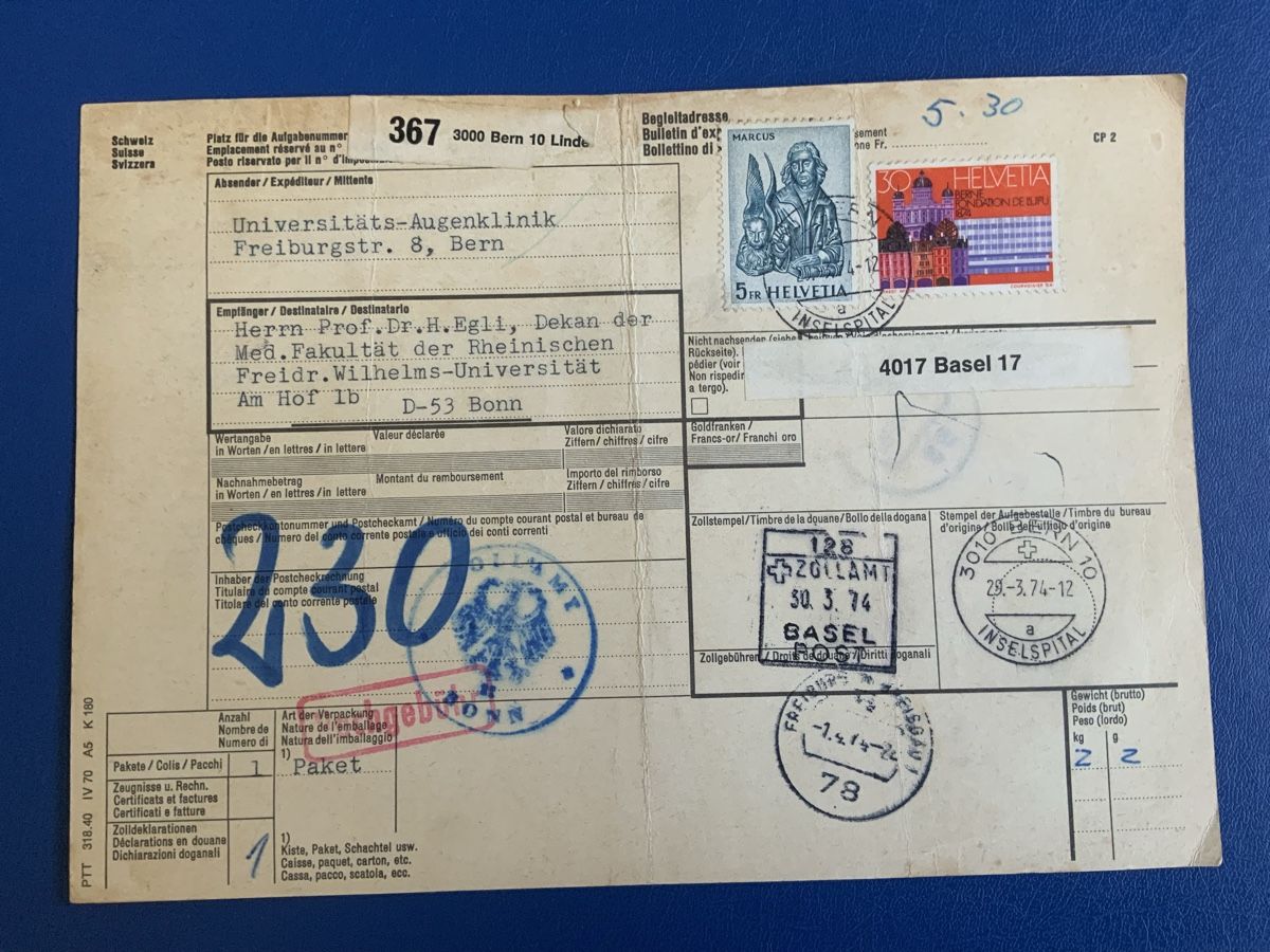 Alle Briefmarken: Bern – Gebraucht aus Binningen von chr_cr5n