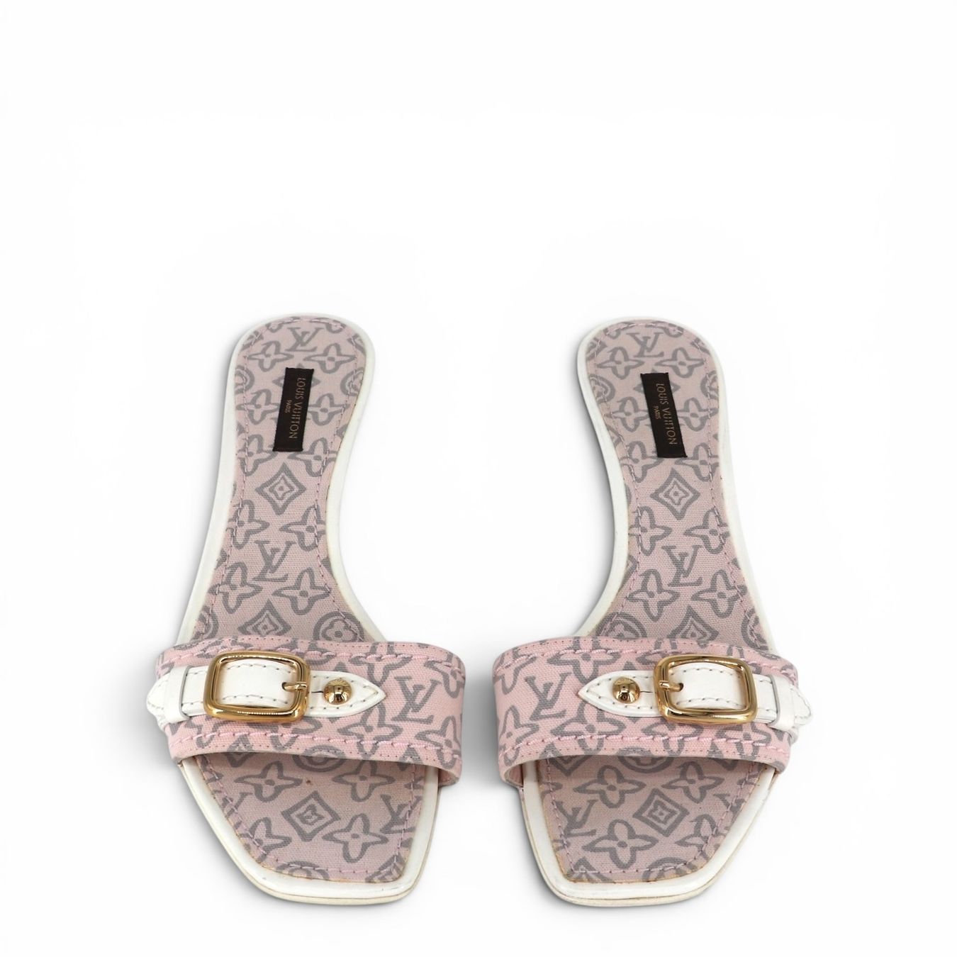 Louis Vuitton Scarpe da donna: Louis Vuitton Mules kitten heel rosa Gr. 37.5 – Usato da Binningen venduto da Designerlabels 3