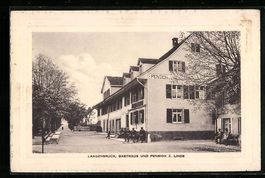 Präge-AK Langenbruck, Gasthaus und Pens