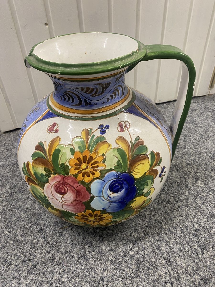 Vasi & Recipienti: Tonkrug, handbemalt - Blumendekor – Usato da Wiesendangen venduto da argon03 4